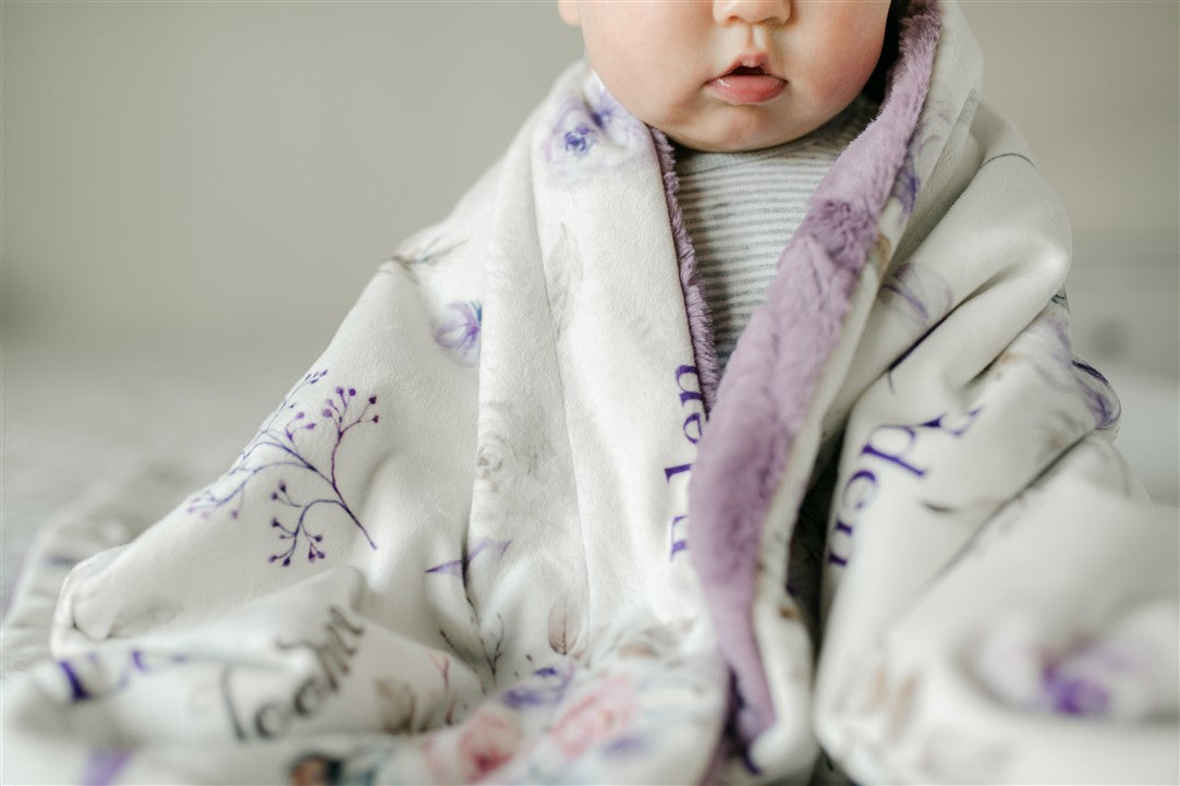 Crystal Jean Lavender Baby Deluxe Blanket