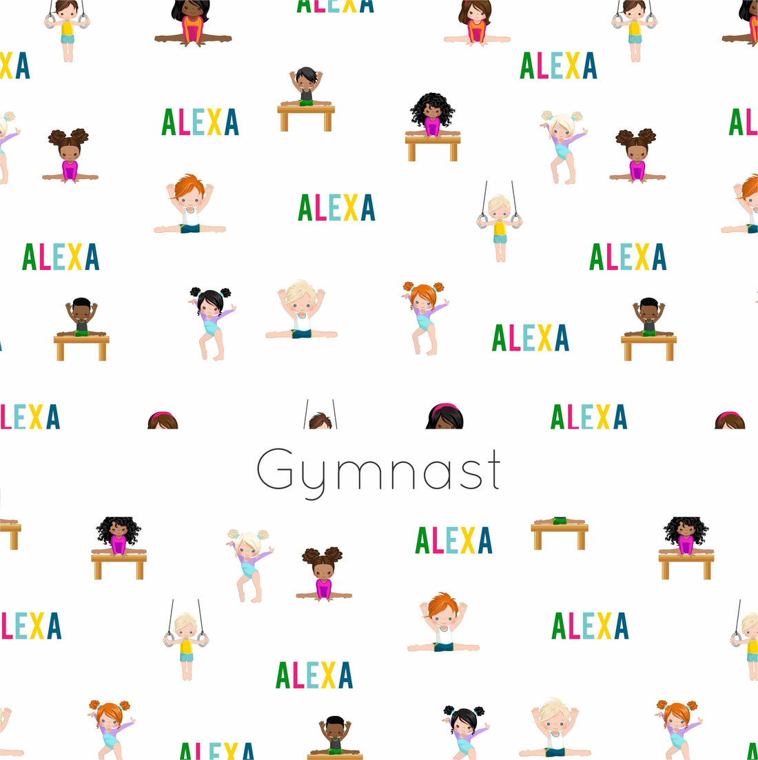 Personalized Gymnastics Blanket - Plush Minky Throw for Girls, Cozy Toddler Gift