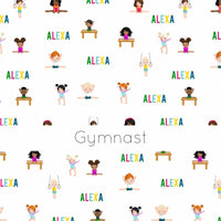 Personalized Gymnastics Blanket - Plush Minky Throw for Girls, Cozy Toddler Gift