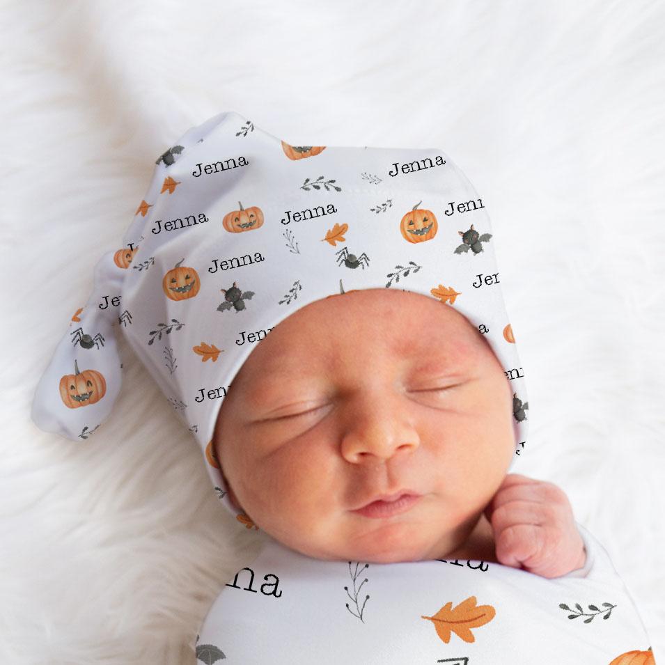 Halloween Stretchy Swaddle - Personalized Baby Swaddle Blanket | Soft Polyester Wrap