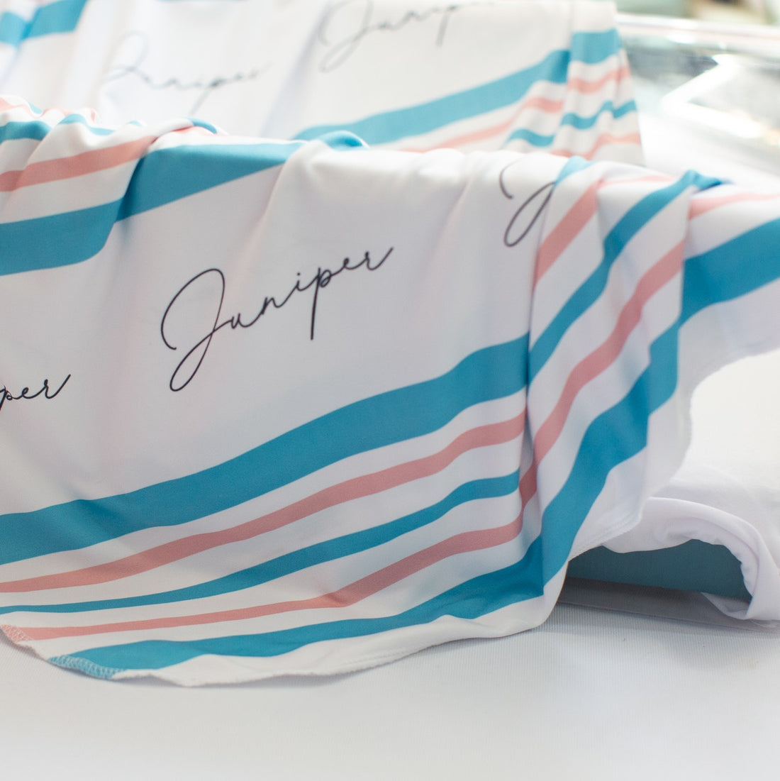 The design on our luxury hospital swaddle blankets.