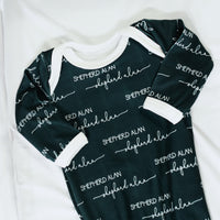 Camden Hunter Green Knotted Baby Gown