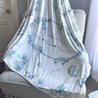 Eucalyptus Mom Blanket – Personalized Soft Cozy Throw | Lightweight, Machine Washable