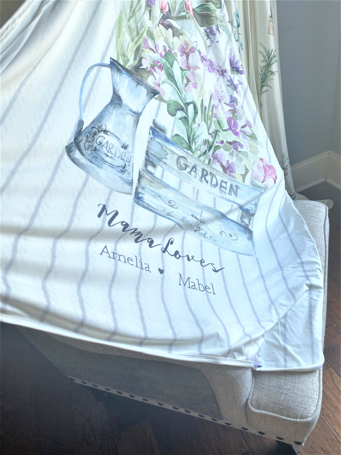 French Country Blanket - Personalized Mom Gift Cozy Throw | Double Layer, Machine Washable