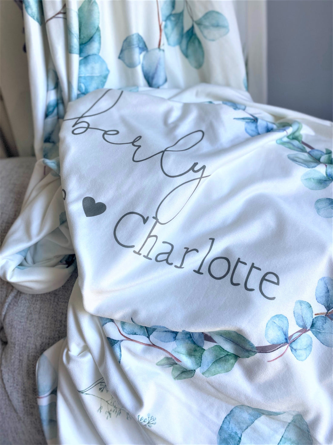 Eucalyptus Mom Blanket – Personalized Soft Cozy Throw | Lightweight, Machine Washable