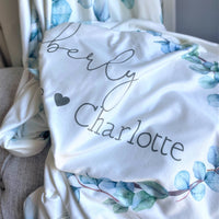 Eucalyptus Mom Blanket – Personalized Soft Cozy Throw | Lightweight, Machine Washable