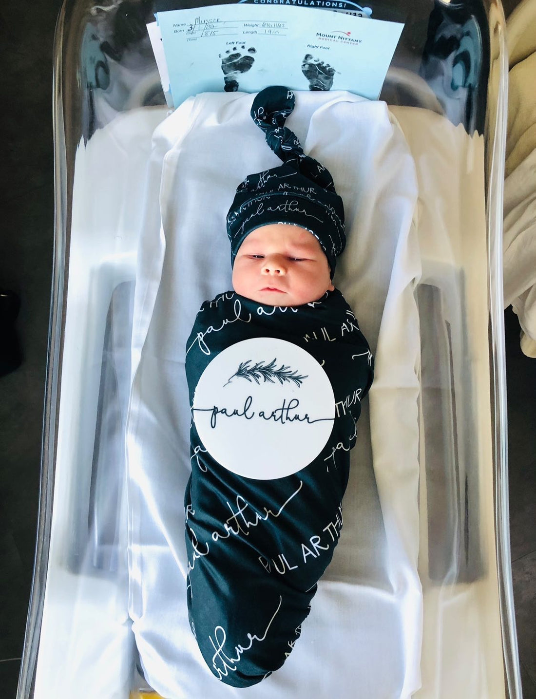 Camden  Hunter Green Stretchy Swaddle
