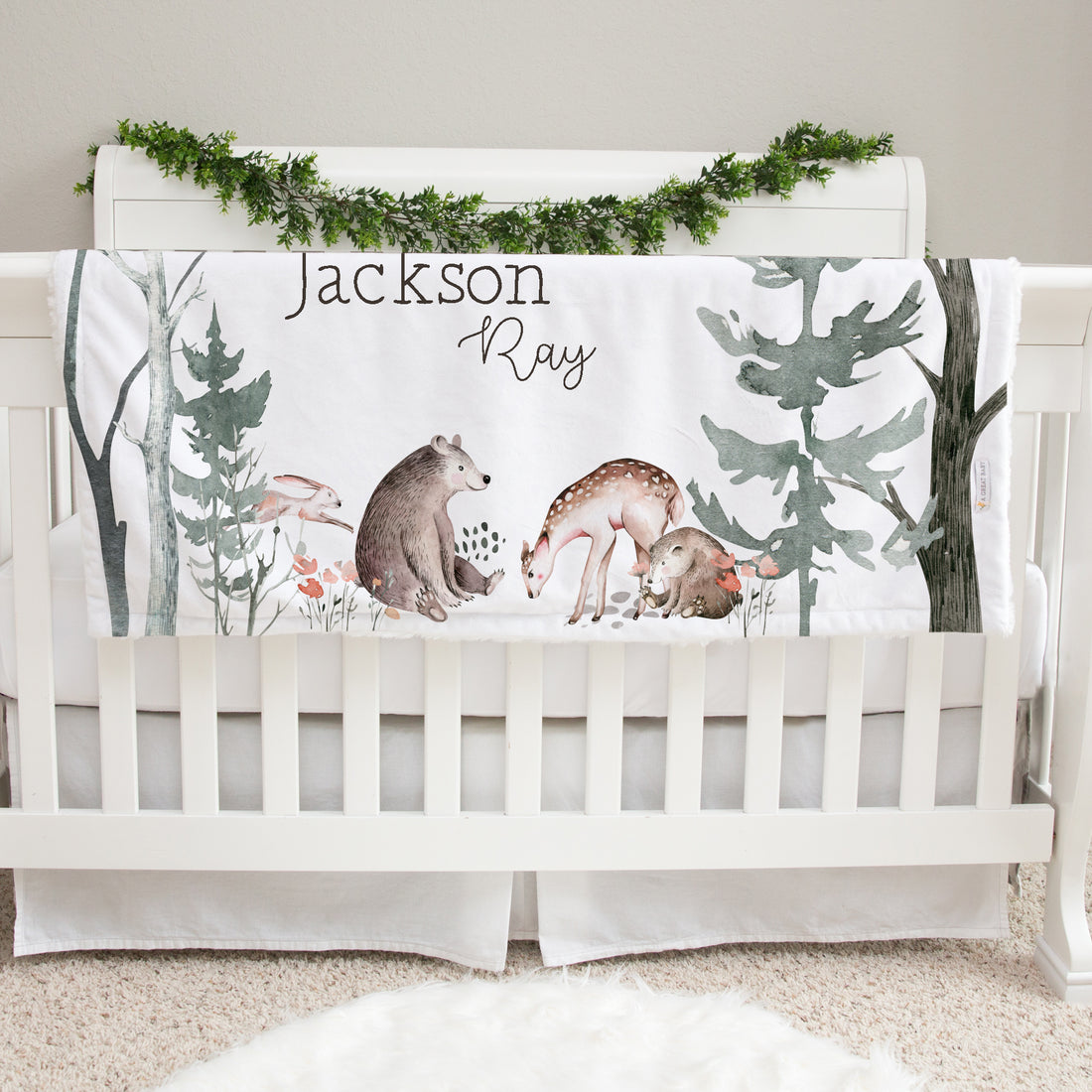 James' Forest Baby Deluxe Blanket