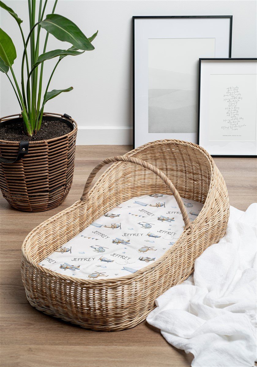 Jeff the Pilot Bassinet Sheet