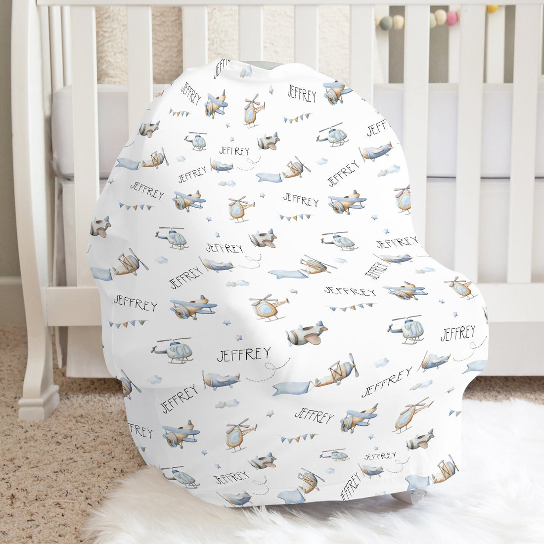 Baby Car Seat Cover – Personalized Stretchy Jersey Cover | Protect Baby Comfortably