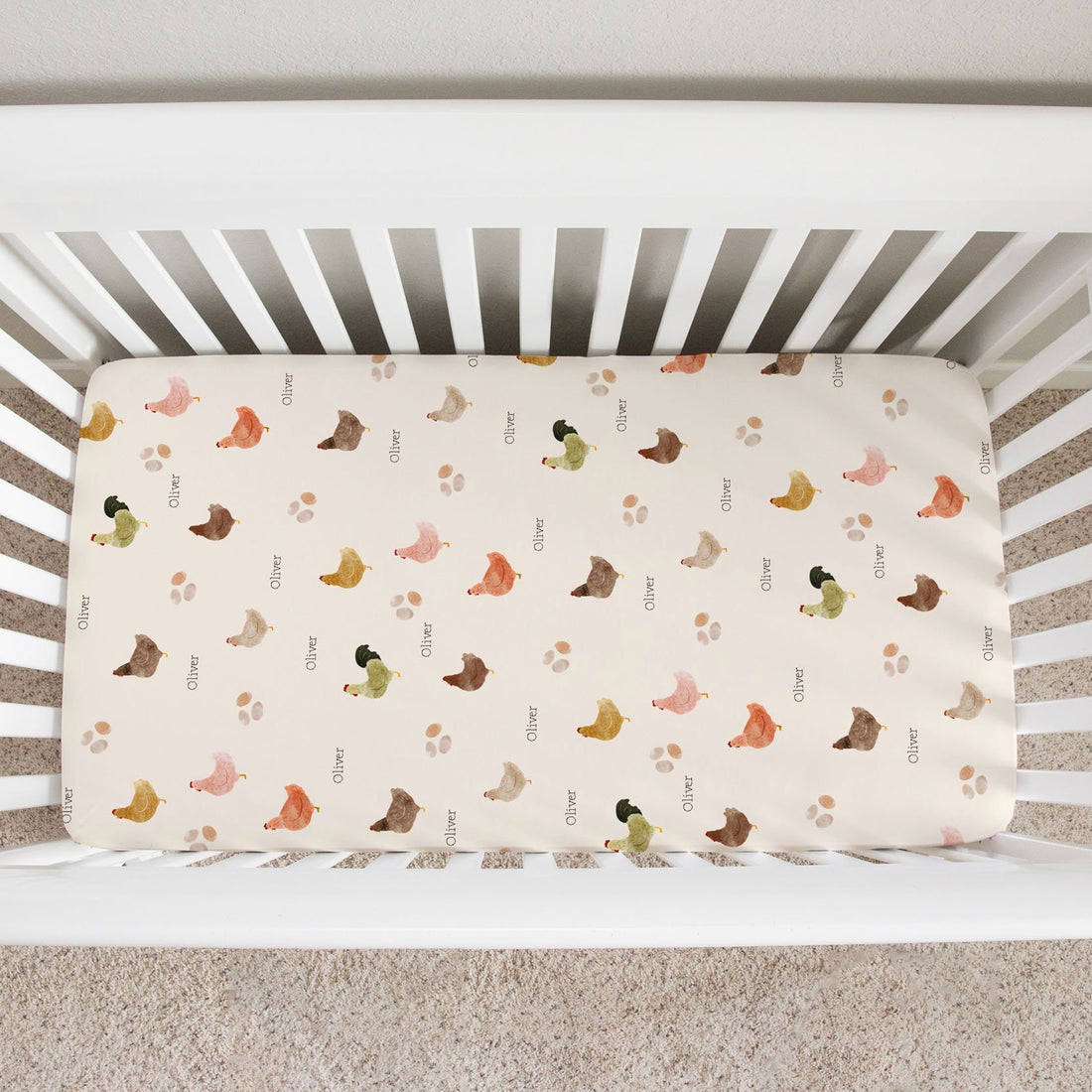 Julie's Chicken Coop Crib Sheet