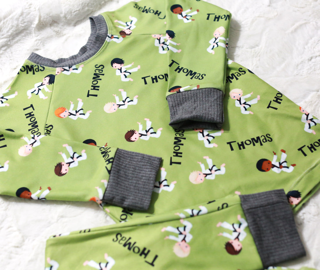 Karate Pajamas  - Short or Long Sleeve (3 months to kids 14)