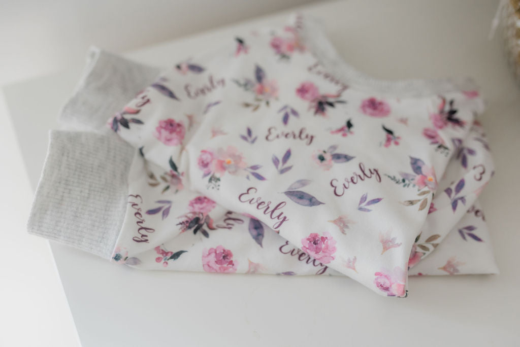 Plum Perfect Pajamas  - Short or Long Sleeve (3 months to kids 14)