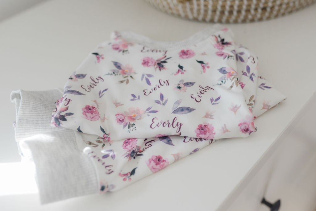 Plum Perfect Pajamas  - Short or Long Sleeve (3 months to kids 14)