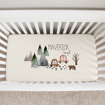 Personalized Custom Crib Sheet The Great Outdoors
