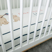Patriotic Puppy Crib Sheet