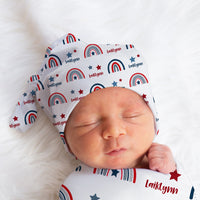 Patriotic Rainbows Hat or Headband