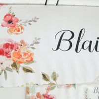 Fall Colors Earthtones Patti Floral Custom Crib Sheet