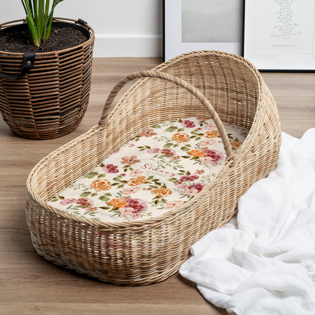 Patti's Fall Floral Bassinet Sheet