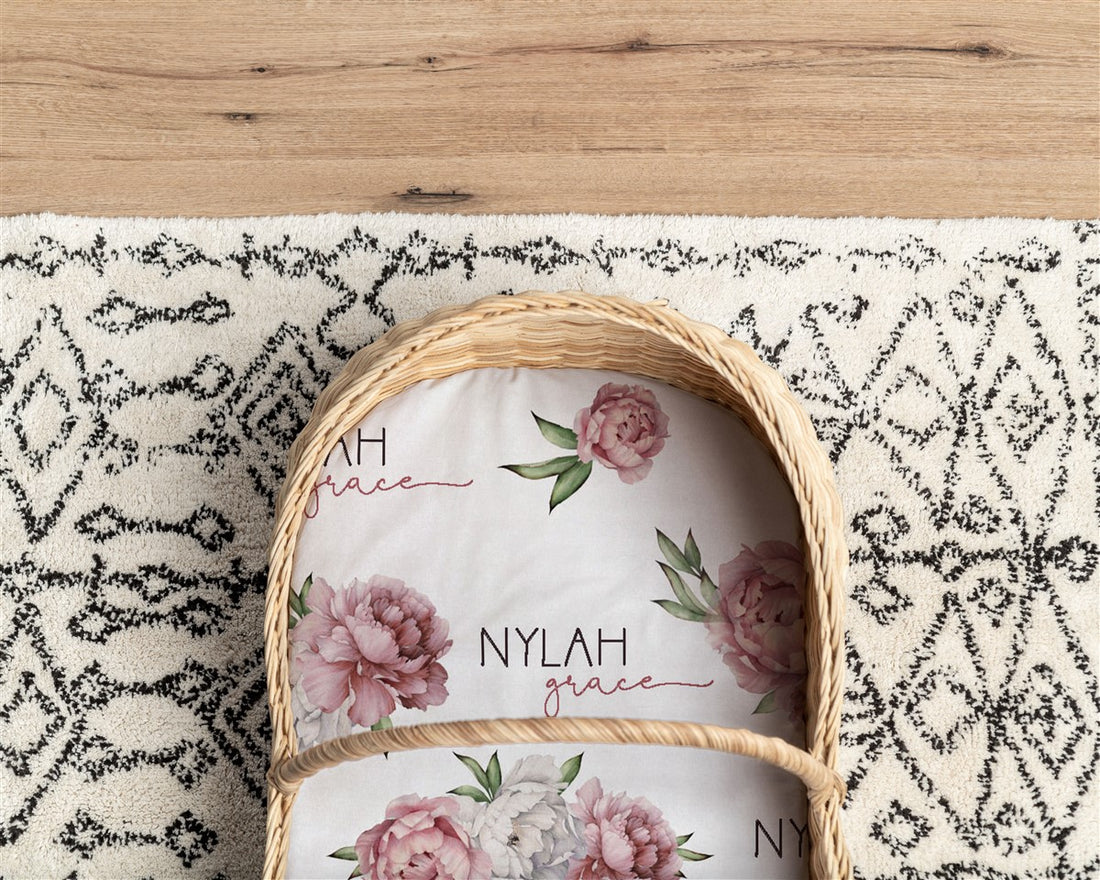 Jessica Floral Bassinet Sheet