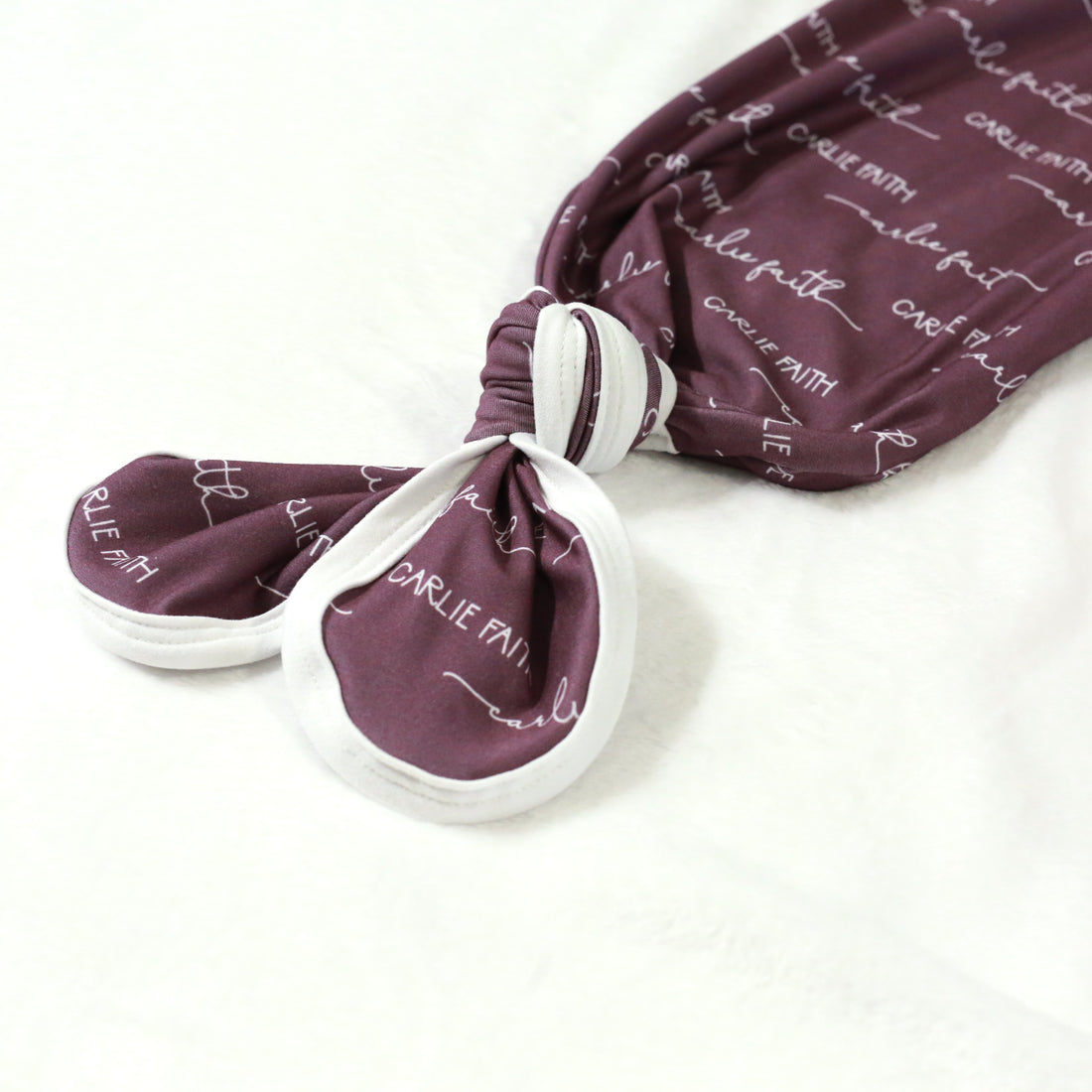 Camden Plum Perfect Knotted Baby Gown