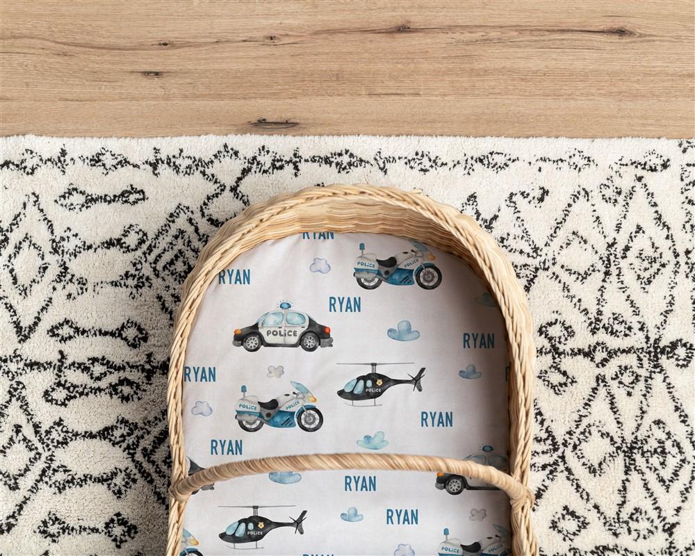 Police Hero Bassinet Sheet
