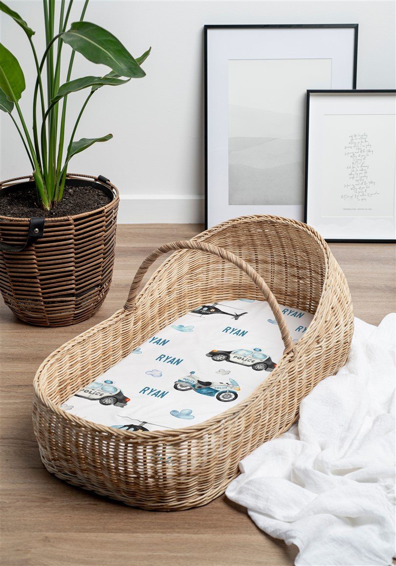 Police Hero Bassinet Sheet
