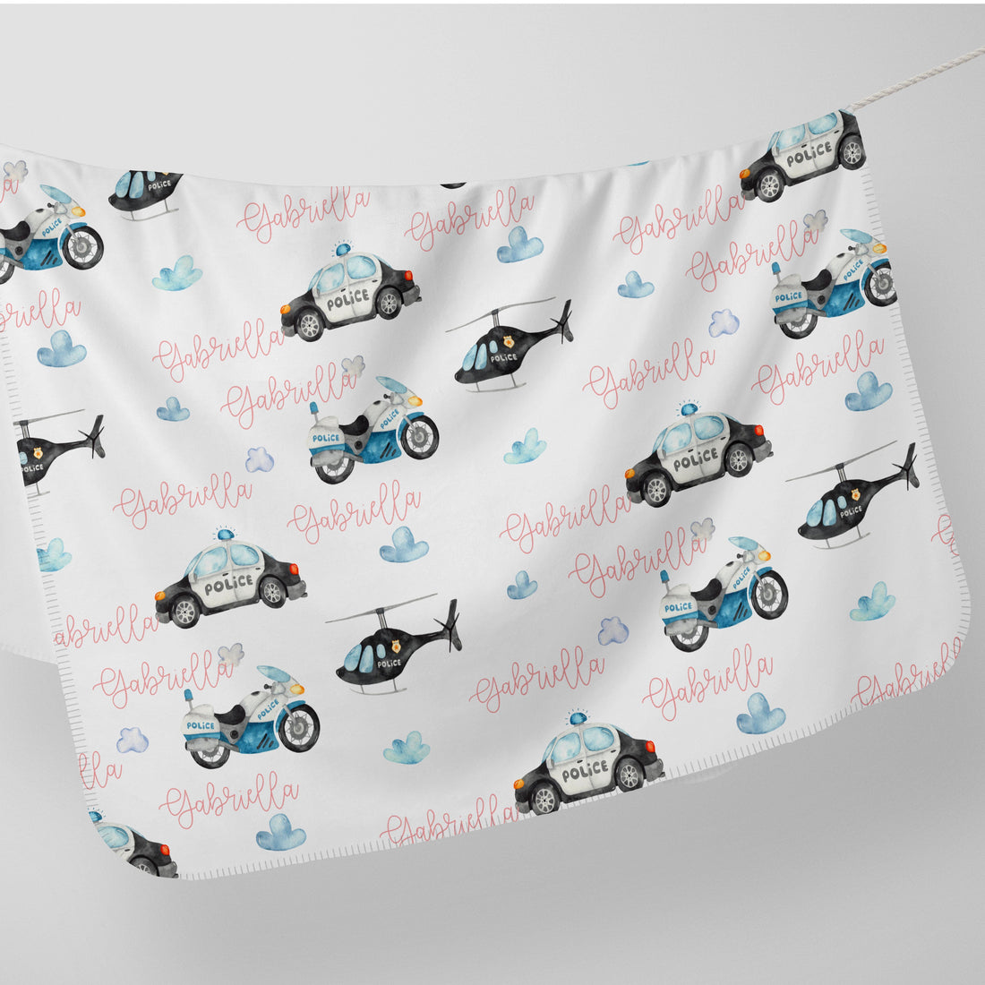 Police Hero Girl Stretchy Swaddle