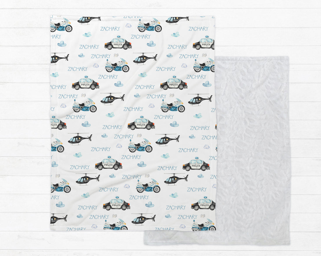 Police Hero Minky Deluxe Throw