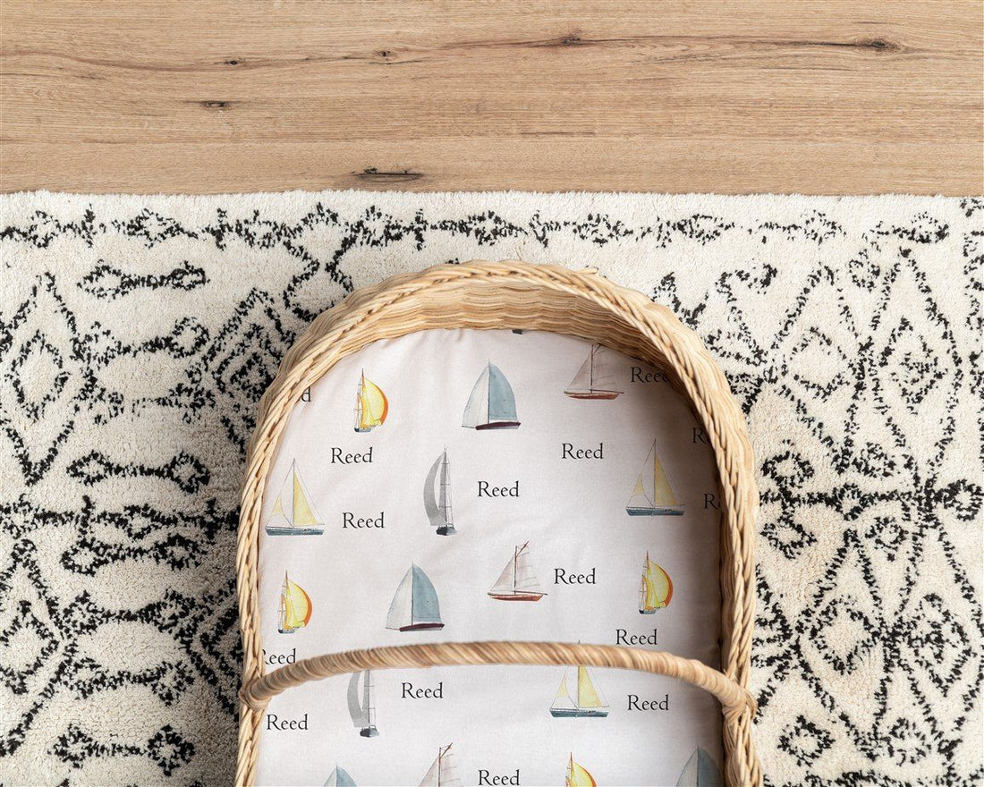 Sailboats Bassinet Sheet