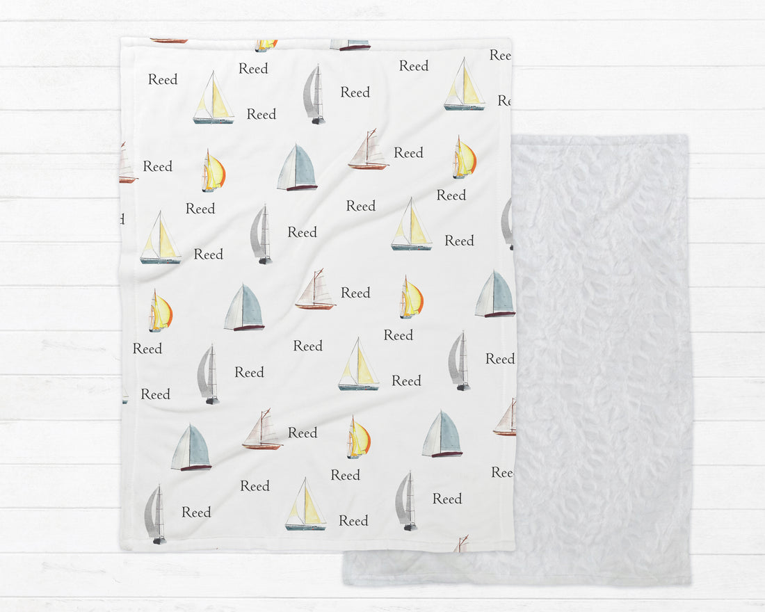 Minky Deluxe Throw – Soft Nautical Kids Blanket for Cozy Snuggling