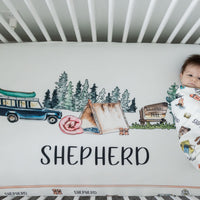 National Parks Theme Custom Personalized Crib Sheet Crib Sheet