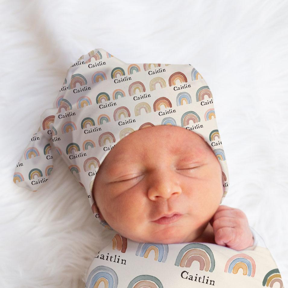 Rainbow Neutral Hat or Headband