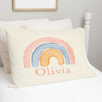 Personalized Custom Pillowcase Minky Rainbows