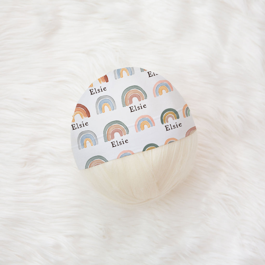 Rainbow Neutral Knotted Baby Gown