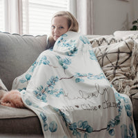 Eucalyptus Mom Blanket – Personalized Soft Cozy Throw | Lightweight, Machine Washable