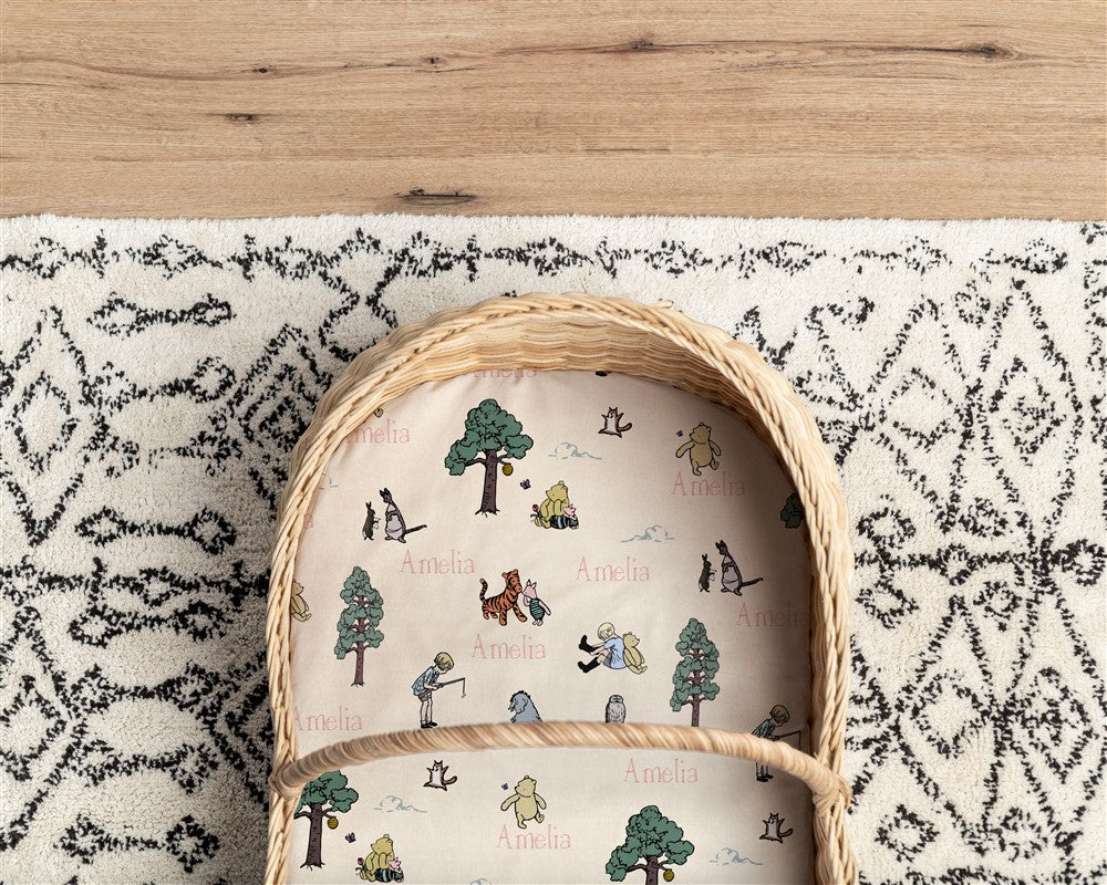 Winnie the Pooh Bassinet Sheet (girl and boy options)