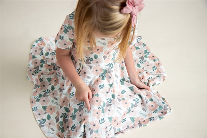 personalized dresses for little girls twirl dresses with name and flowers