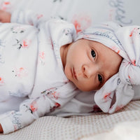 Pretty Peony Floral Knotted Baby Gown