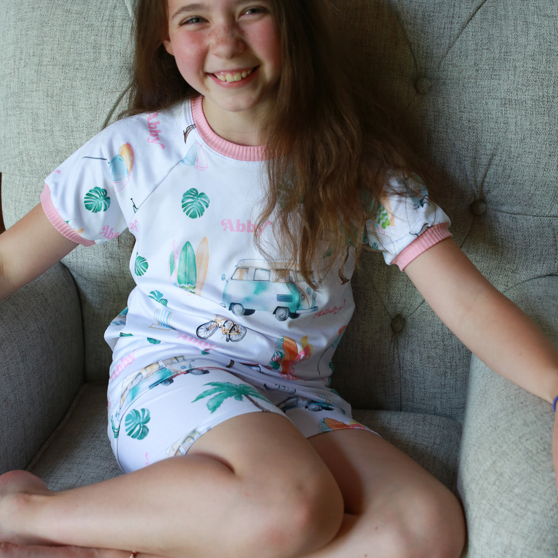 Beach Bum Pajamas  - Short or Long Sleeve (3 months to kids 14)