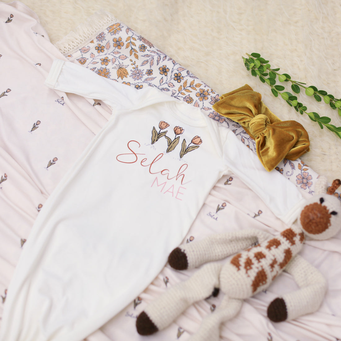Selah Knotted Baby Gown