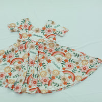 Retro Floral Twirl Dresses