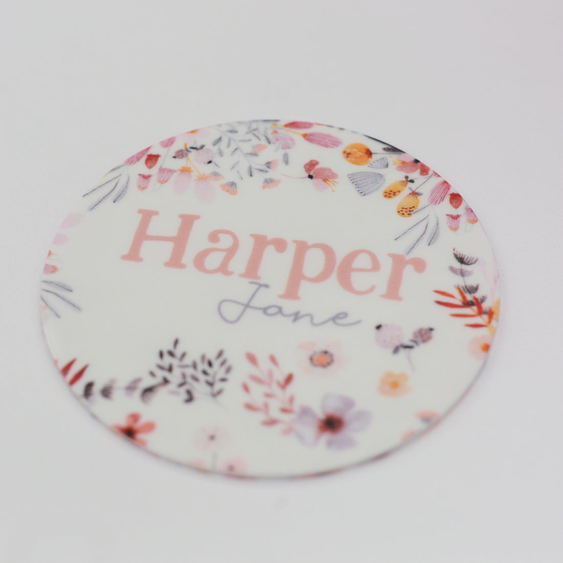 Harper Jane Round Announcement Disk