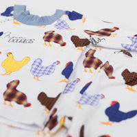 Calico Chicken Pajamas (Size 3 months-14)