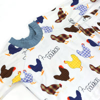 Blue Calico Chickens Personalized Easter Pajamas