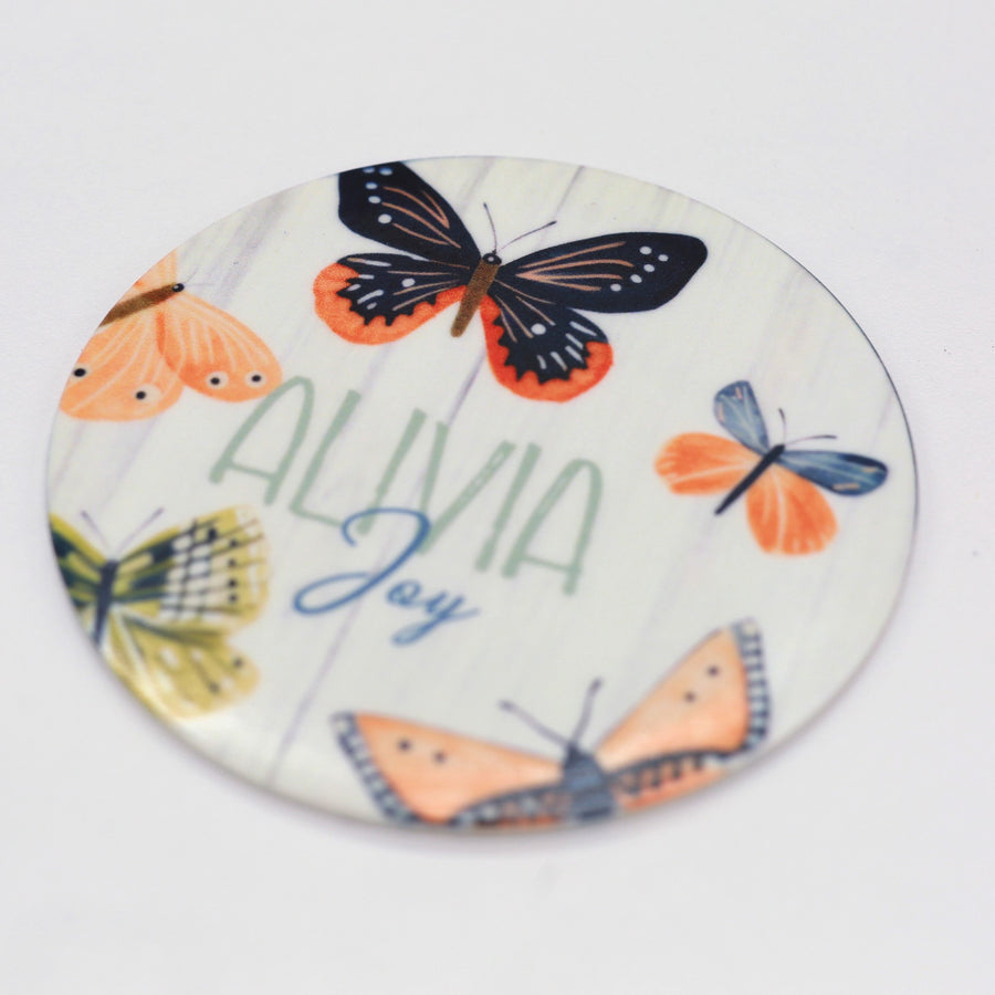 Maureen Butterflies Round Announcement Disk