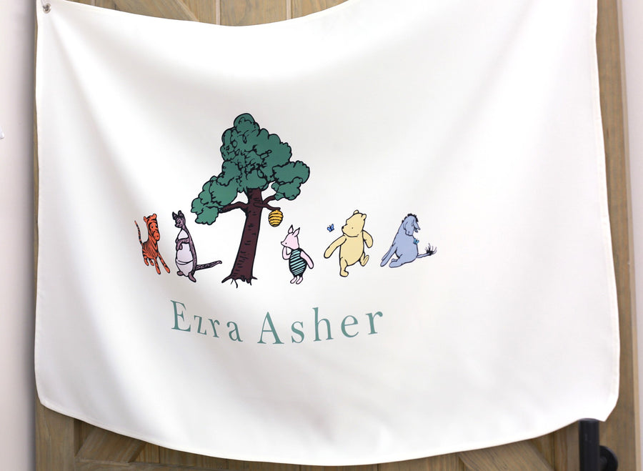 Winnie the Pooh Banner for Kids Room | Vintage Pooh Characters