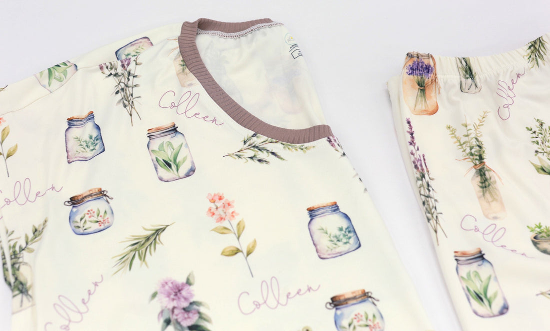Herbal Apothecary Print Pajamas for Mom | Unique Mother's Day Gift
