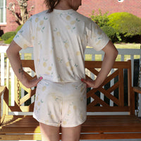 Lemon Print Mom's Day Pajama Set | Personalized with Kids' Initials