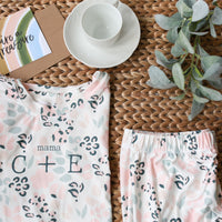 Cheetah Print Mom's Day Pajama Set | Personalized with Kids' Initials